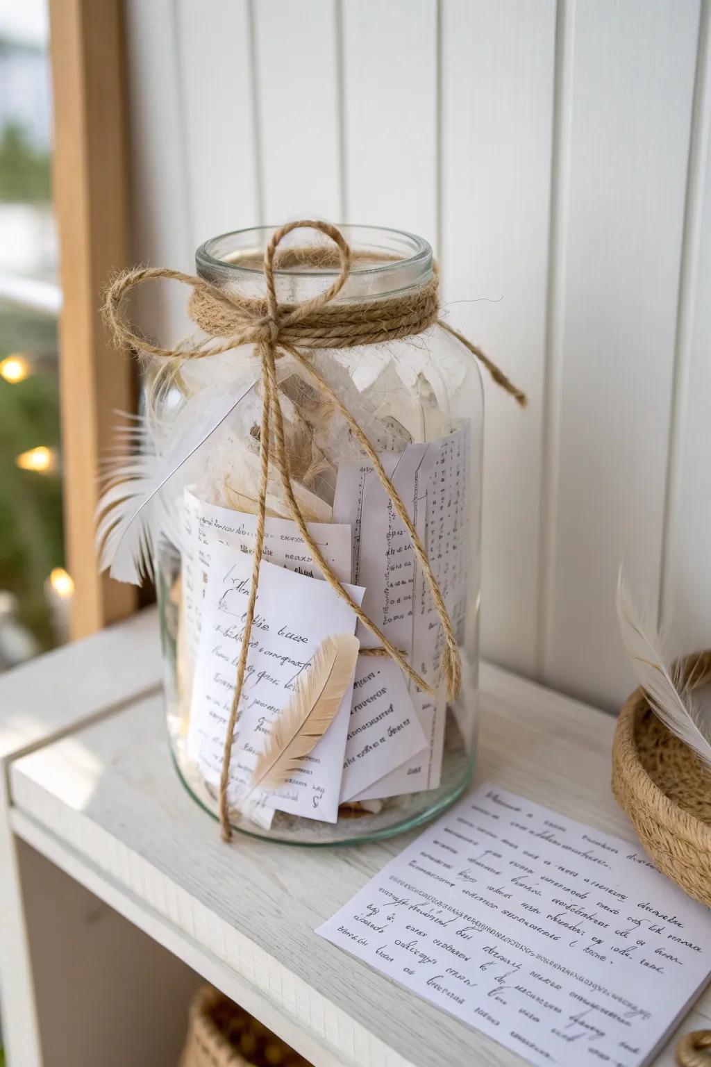 A beautiful Gratitude Jar: where simplicity meets heartfelt moments.