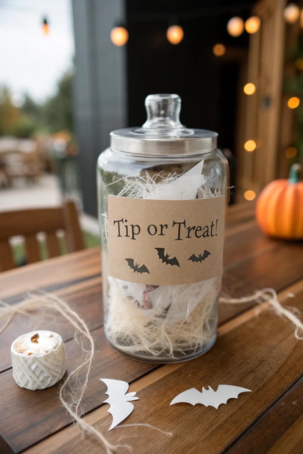 Elevate your holiday events with a themed tip jar that combines Scandinavian minimalism and boho charm.