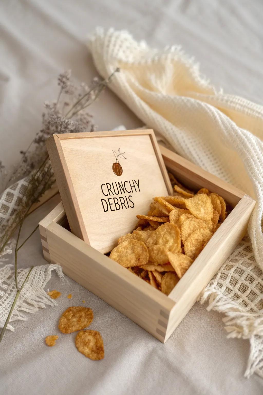Discover the unexpected joy of 'crunchy debris' in a beautifully crafted touch-and-feel experience.