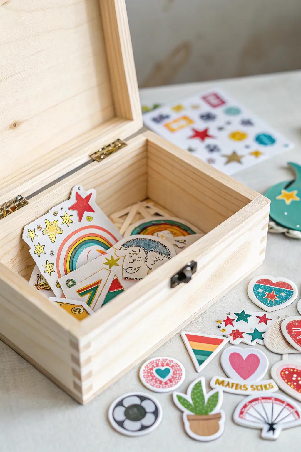 Unlock creativity with a treasure trove of funky stickers!