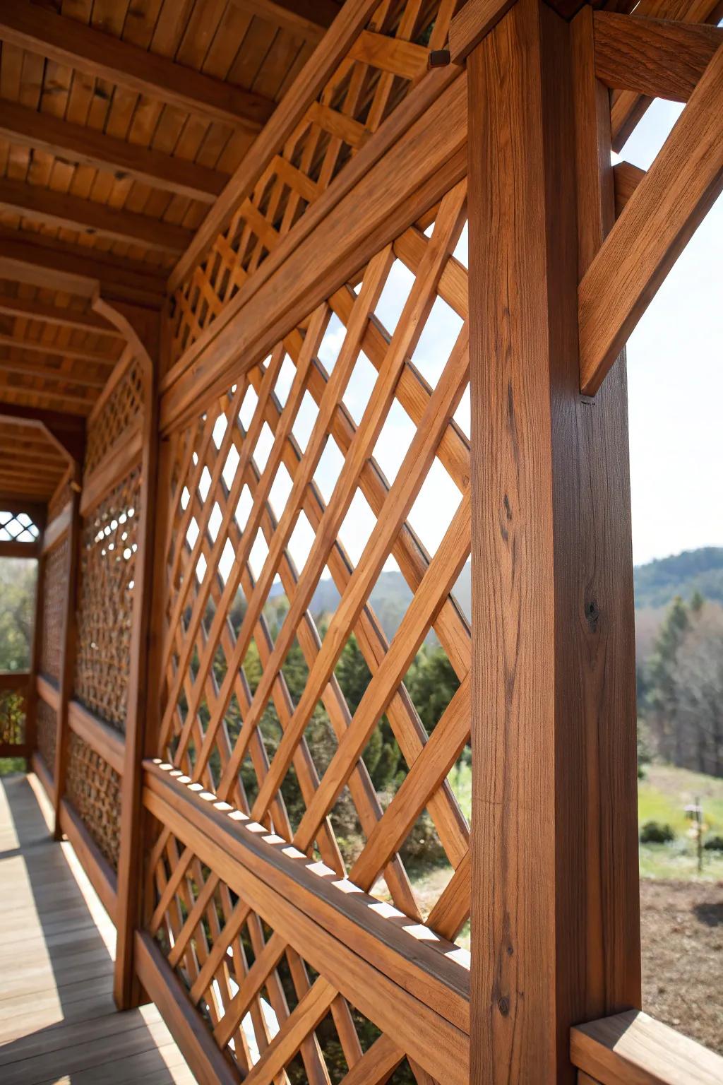 Crafted for style and airflow: Discover the elegance of open lattice designs.