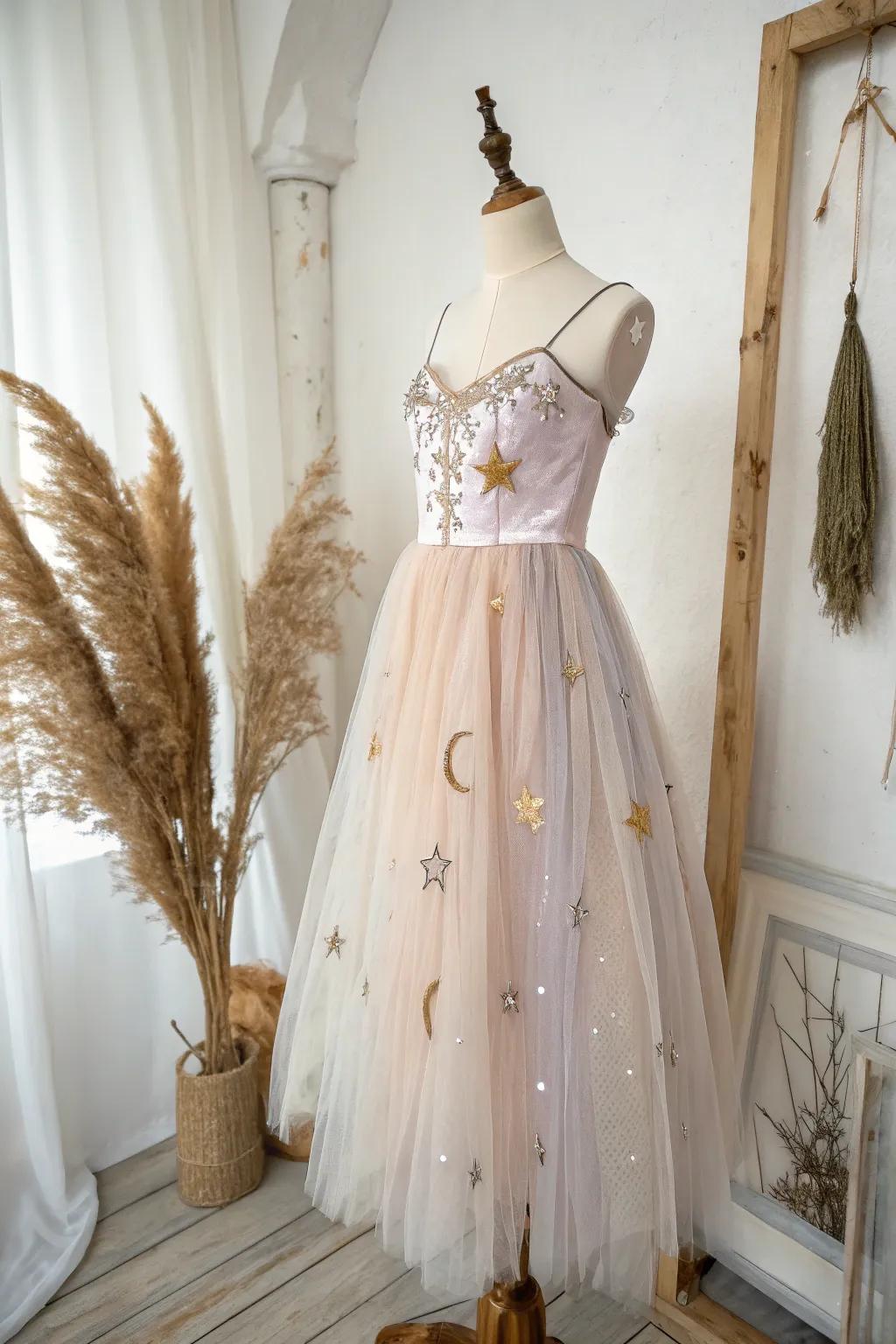 Embrace your inner celestial being with this ethereal Halloween costume, where simplicity meets the stars. 🌙✨ #MinimalistMagic