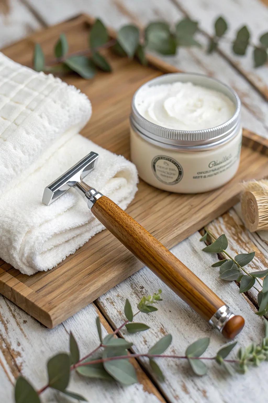 Elevate his grooming game with a touch of nature. 🌿 #EcoShaving #MinimalistBeauty