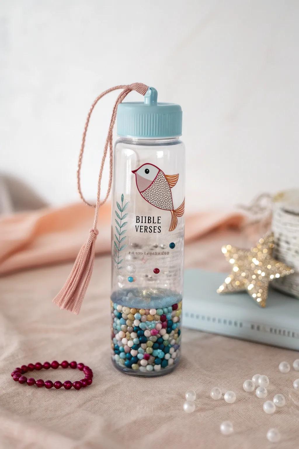 Dive into creativity with this charming water bottle fish, where simplicity meets vibrant artistry.