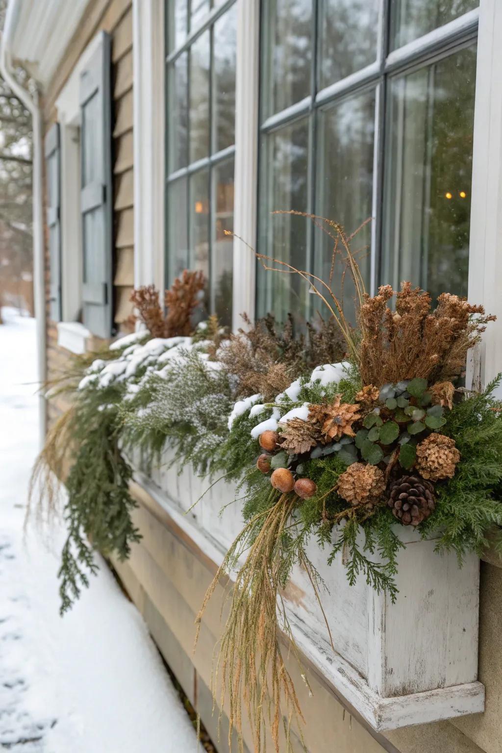 Dried flowers offer elegance and longevity.