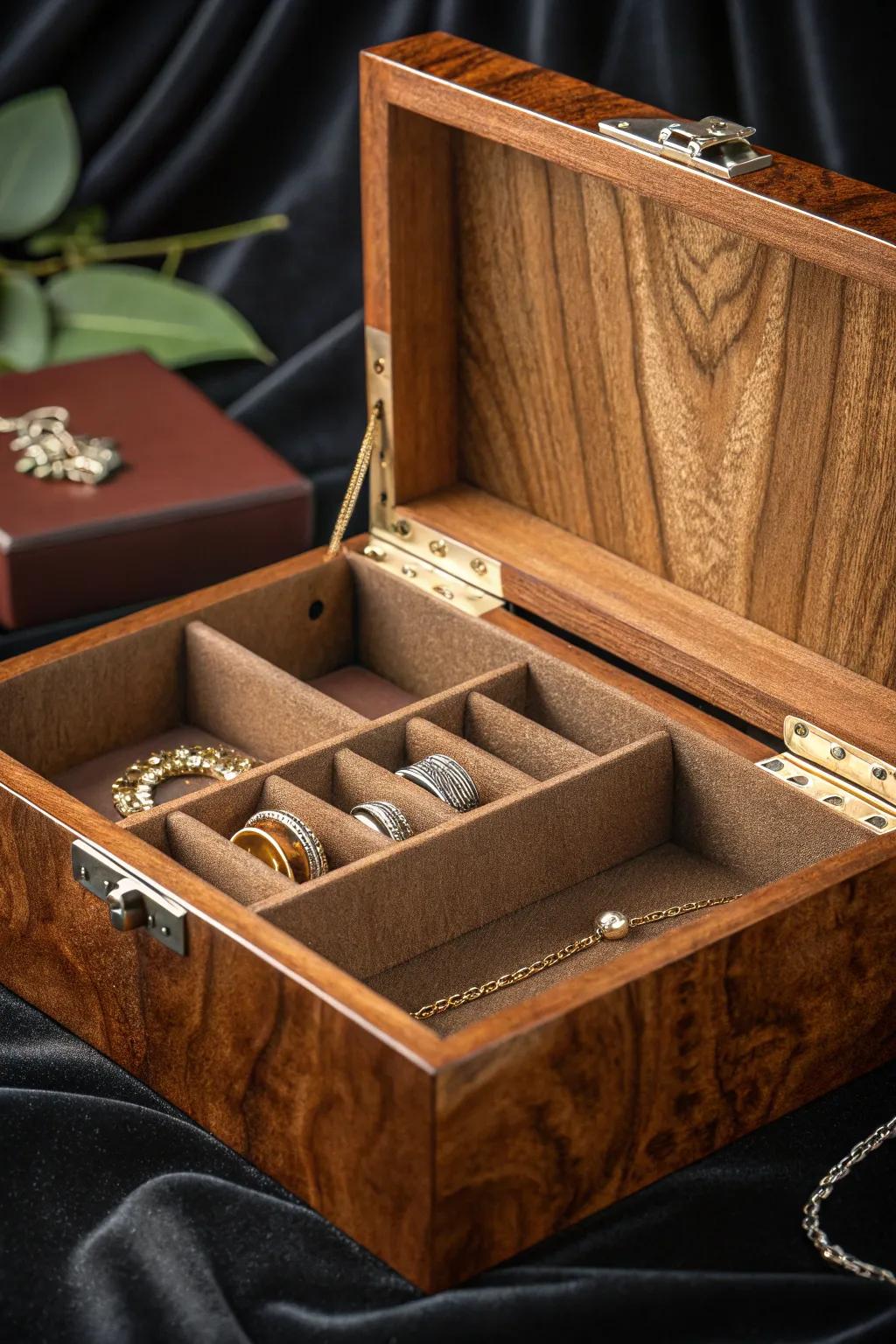 Elegance in Craft: Personalized Woodwork to Treasure Your Jewels.
