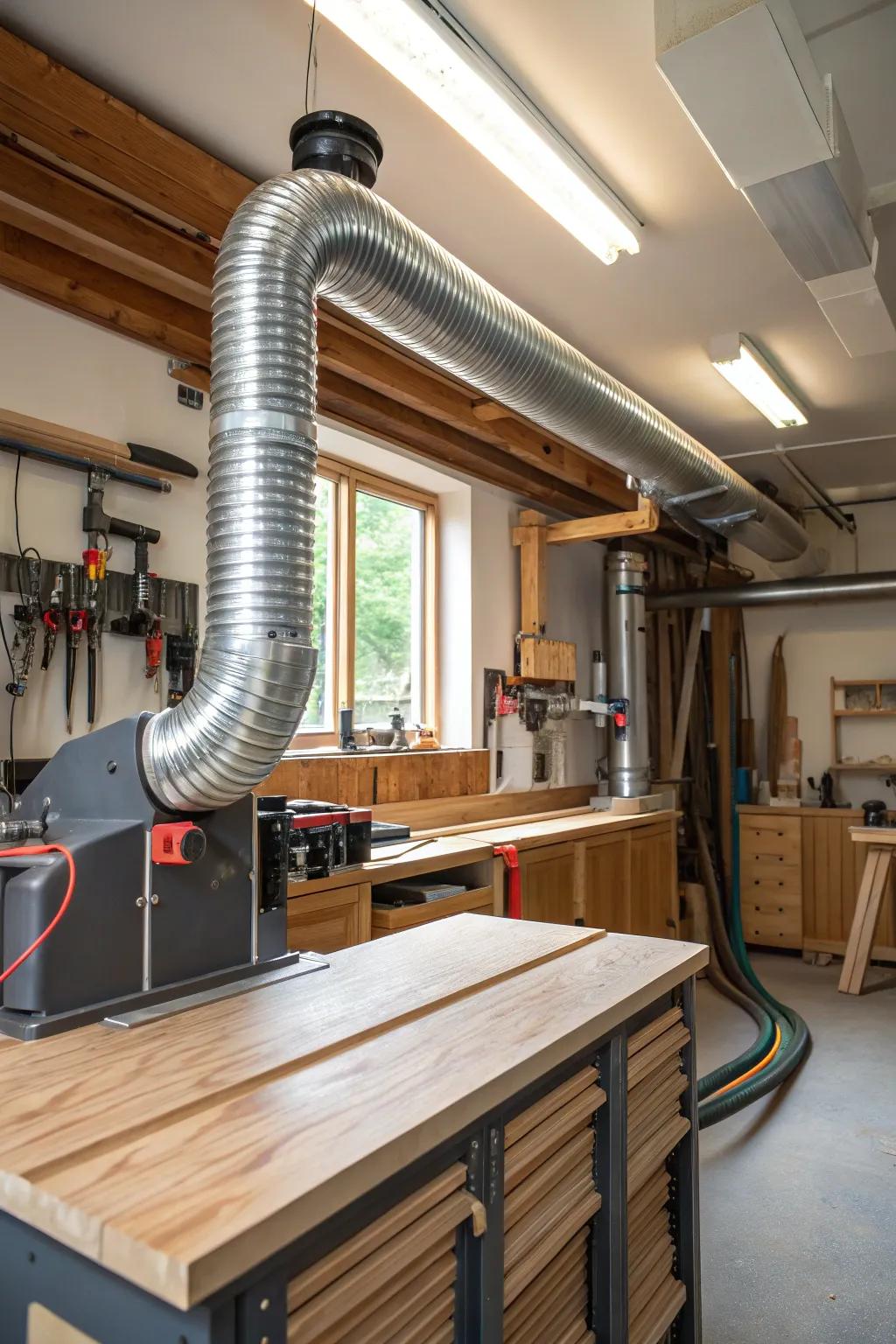 Craftsmanship meets efficiency: A dust collection system that elevates your woodworking space.