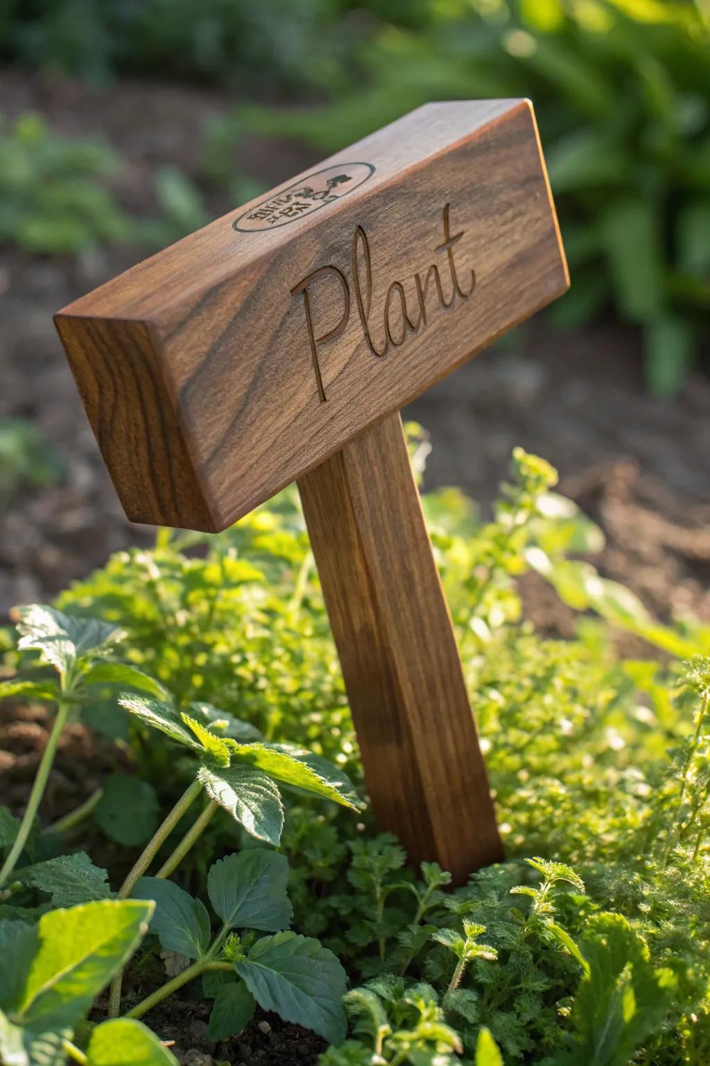 Elevate your garden aesthetics with handcrafted wooden markers that blend charm with functionality.
