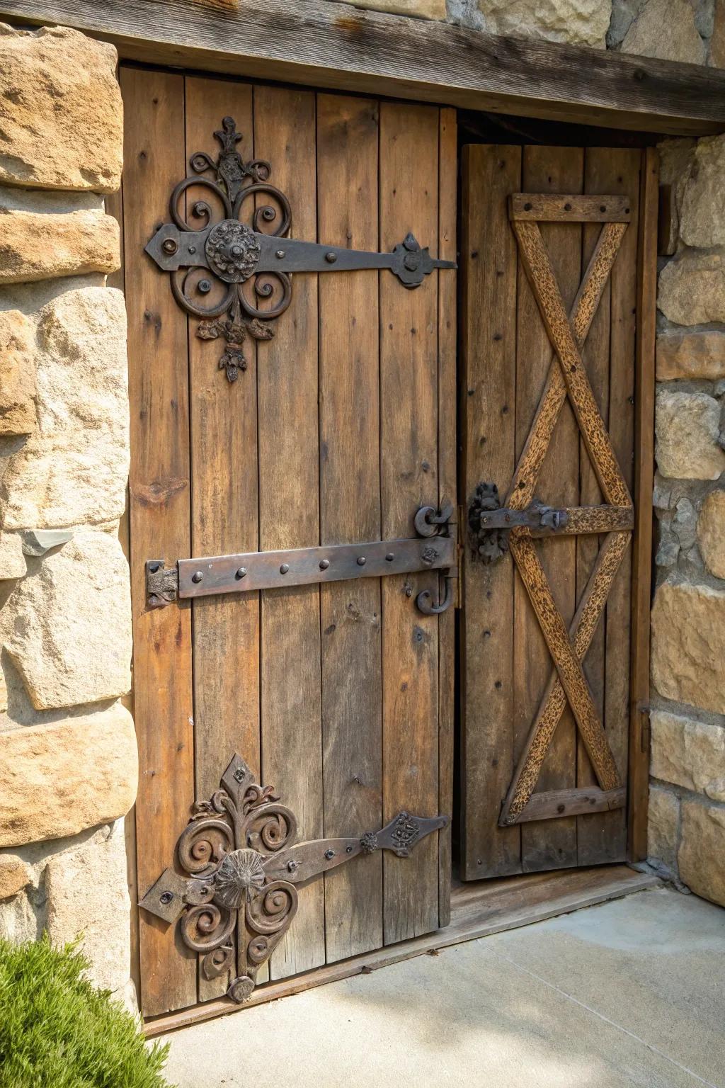 Secure your space with style: Double lock configurations for the ultimate barn door security.