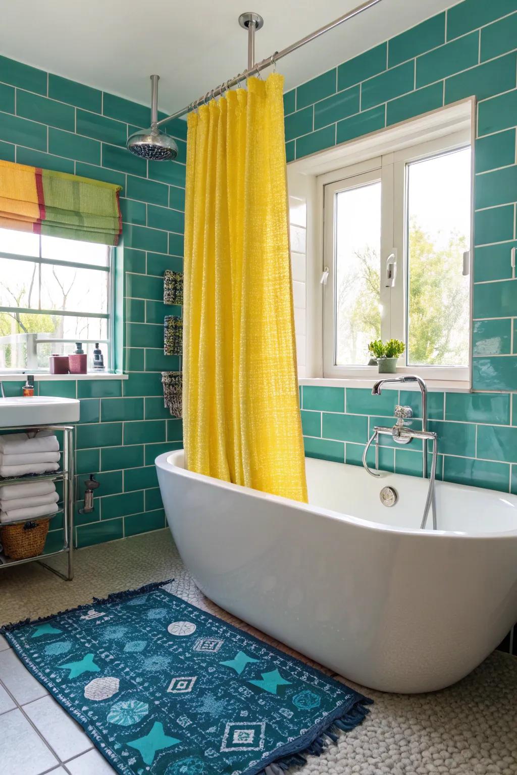 Bold colors add energy and excitement to your bathroom design.