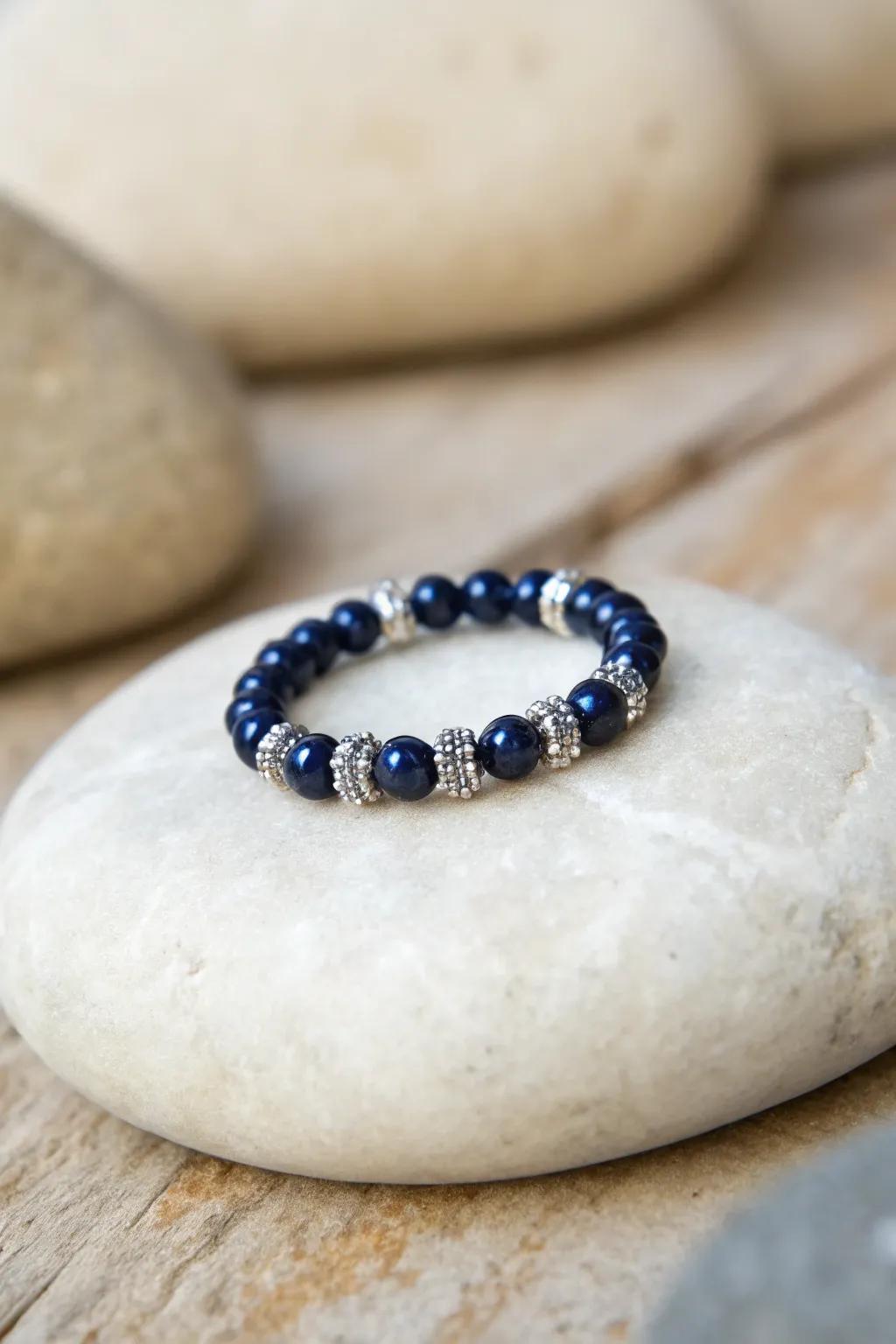 Capture the cosmos at your fingertips with this interstellar-inspired beaded ring, a perfect blend of elegance and celestial charm.