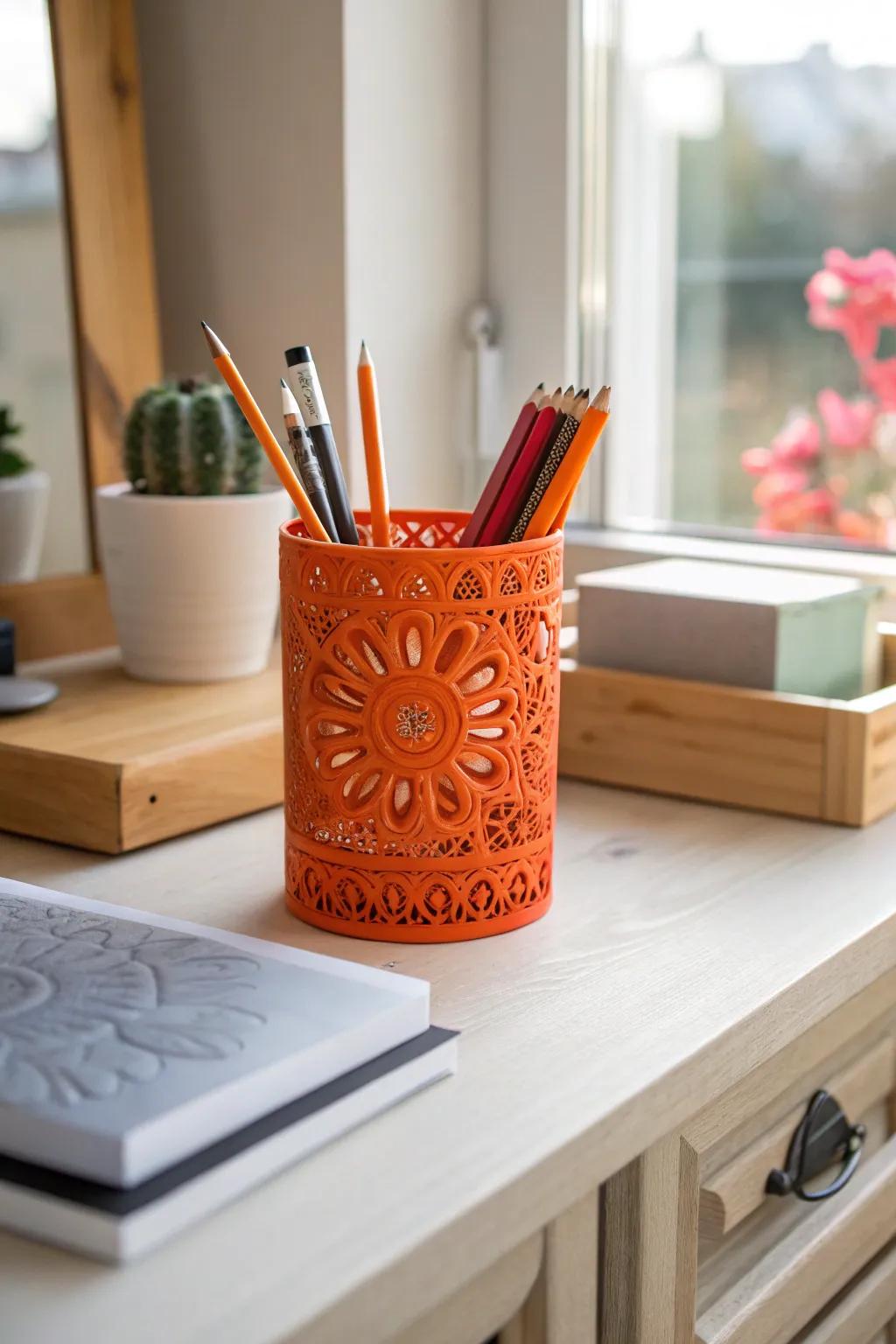 Add a pop of color to your workspace with this stunning DIY 3D pen pencil holder—where creativity meets simplicity!
