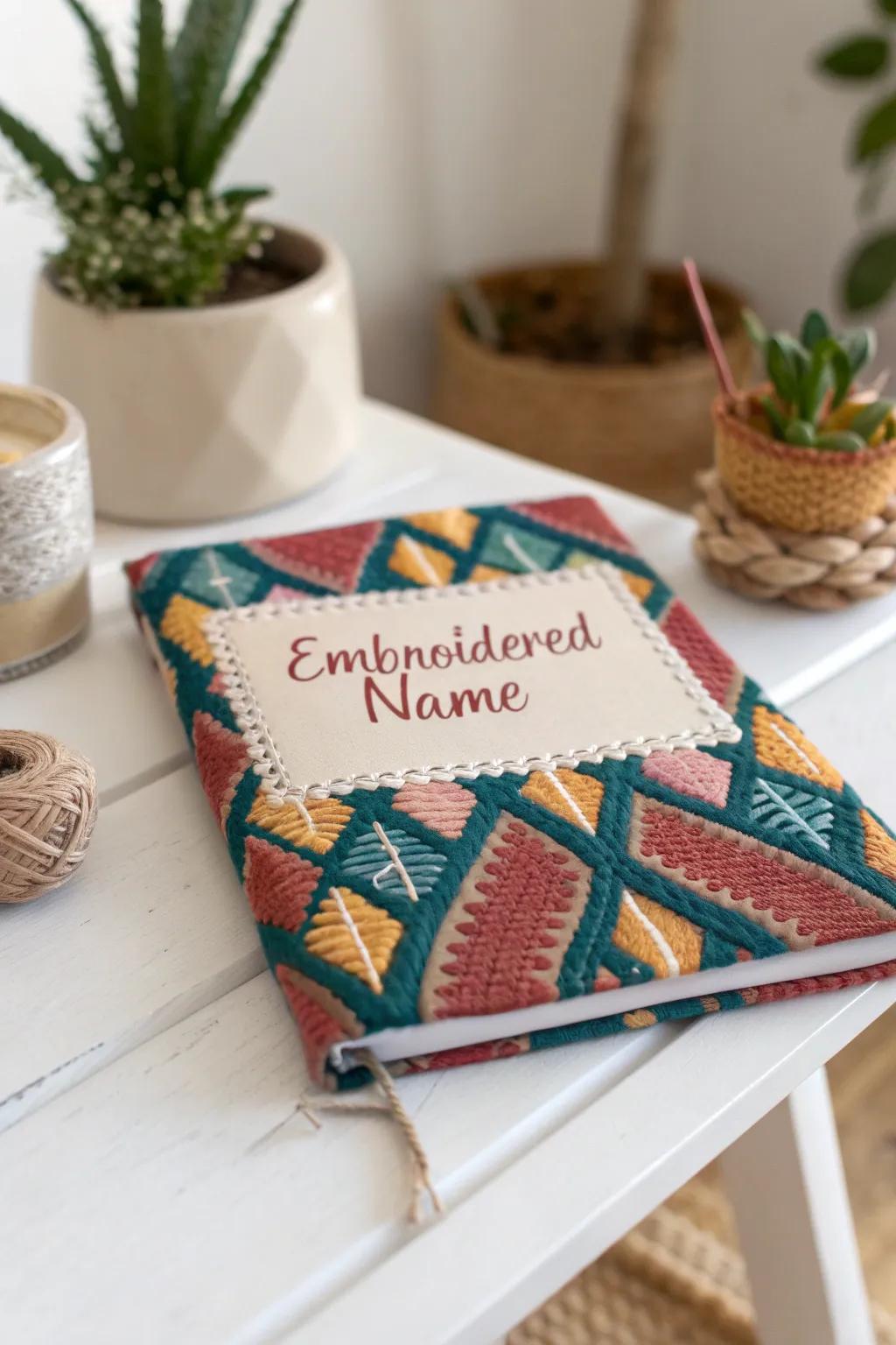 Capture your thoughts in style with a personalized, fabric covered journal—where simplicity meets elegance.