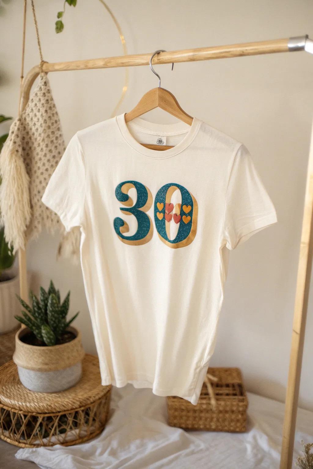Celebrate milestones in style with our bold and beautiful '30' birthday squad shirt—where minimalist elegance meets vibrant expression!