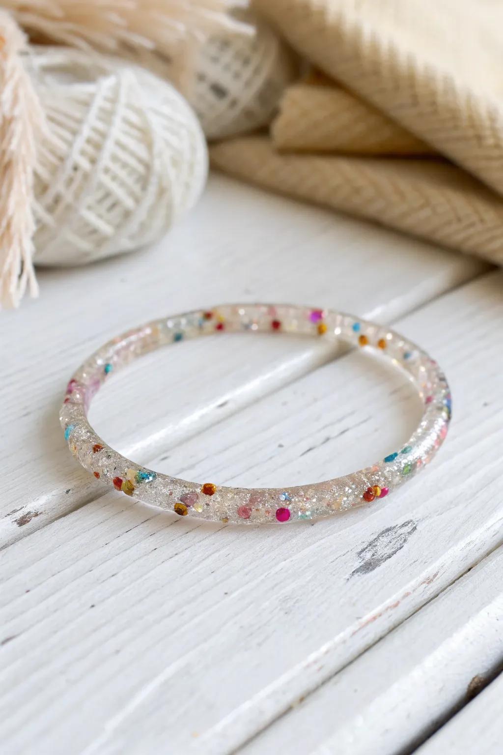 Sparkle and shine with handmade glitter tube bracelets — a magical touch for little wrists!