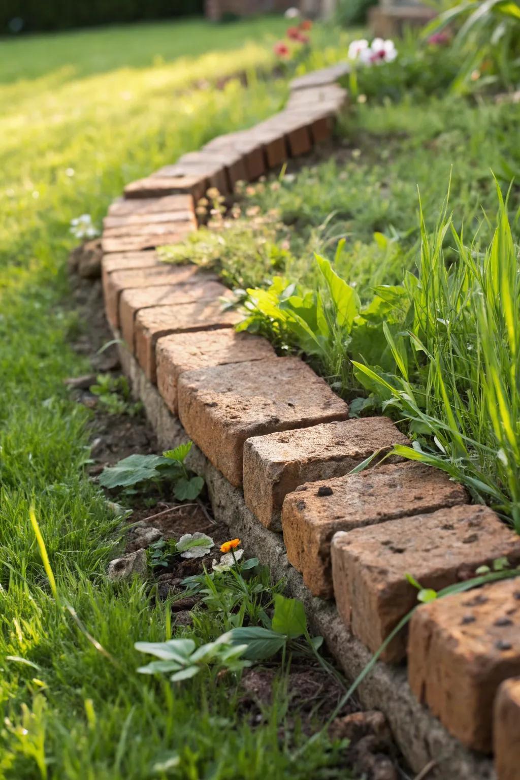 Discover the hidden charm of brick edging with this secret garden path.