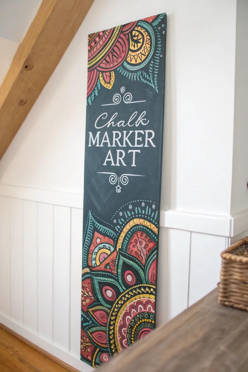 Elevate your space with inspirational chalk marker art that blends simplicity and boldness.