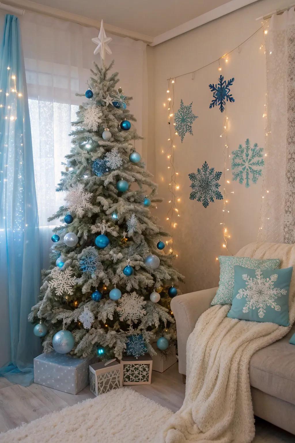 A Frozen-themed tree that transforms your home into a winter wonderland.