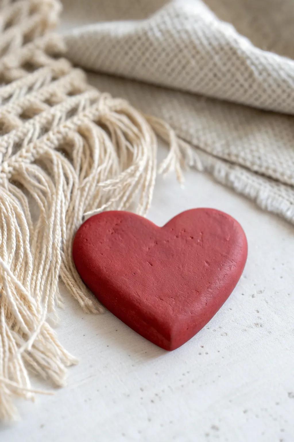 A touch of love in every handcrafted clay heart magnet.