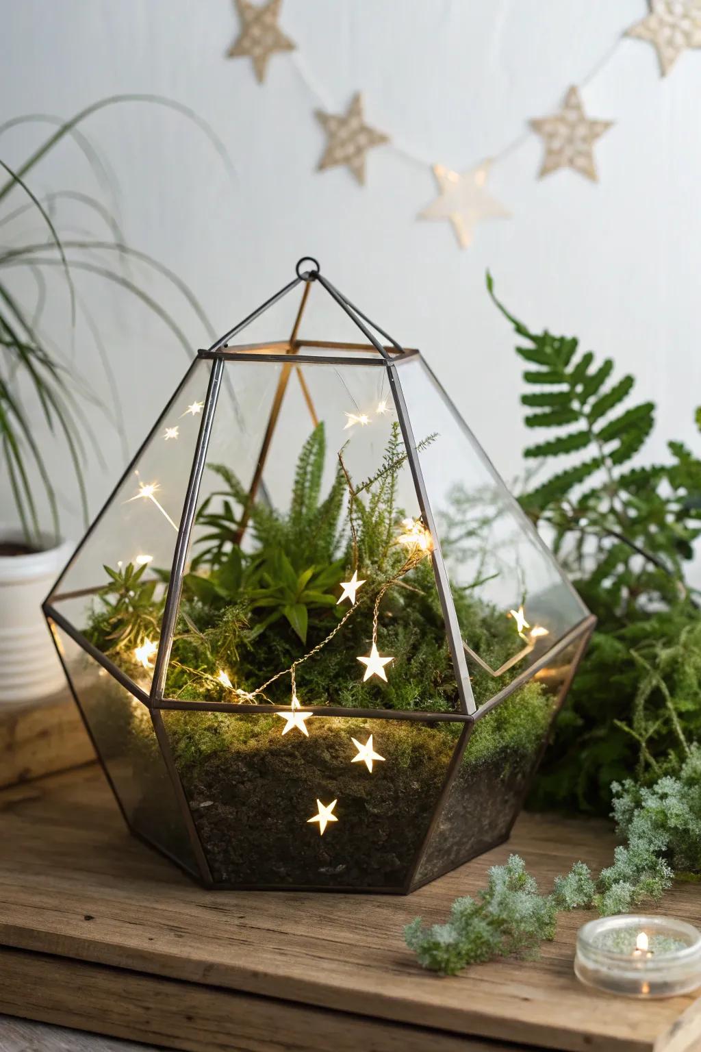 Bring the night sky indoors with a constellation terrarium—where stars meet greenery in perfect harmony.