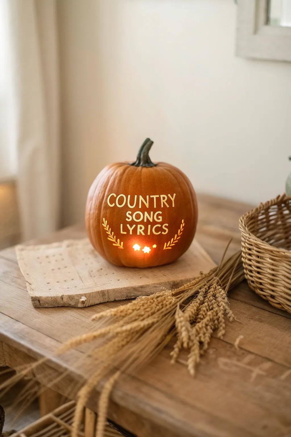 Let the rhythm of country lyrics light up your autumn nights.