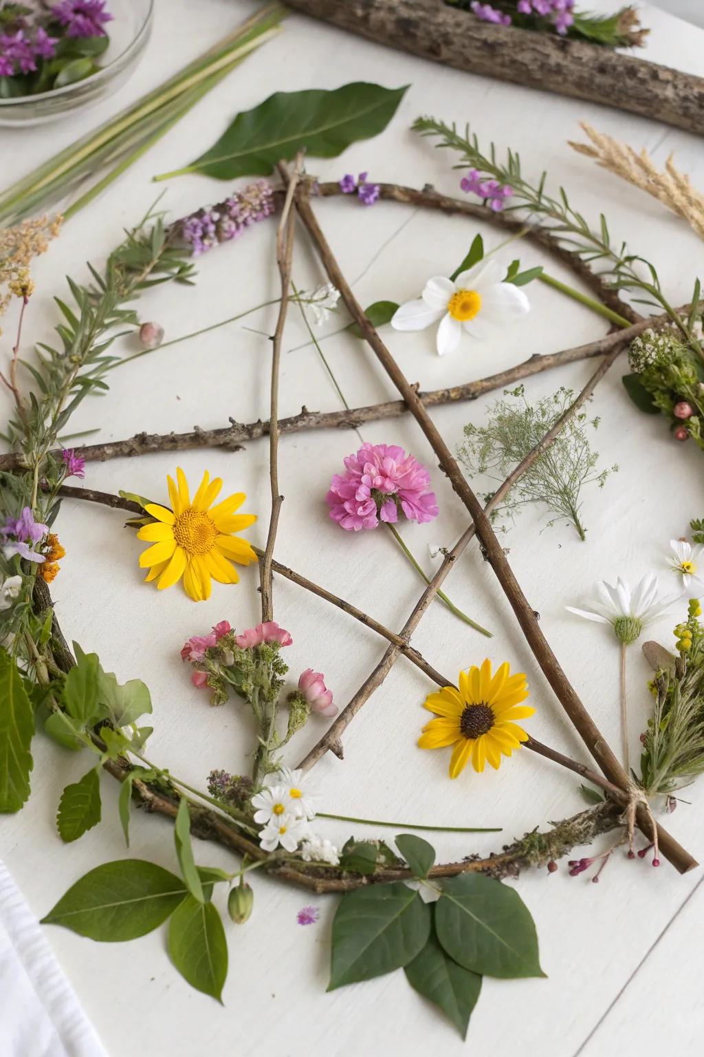 Capture the beauty of nature with a simple yet stunning collage—where minimalism meets vibrant creativity.
