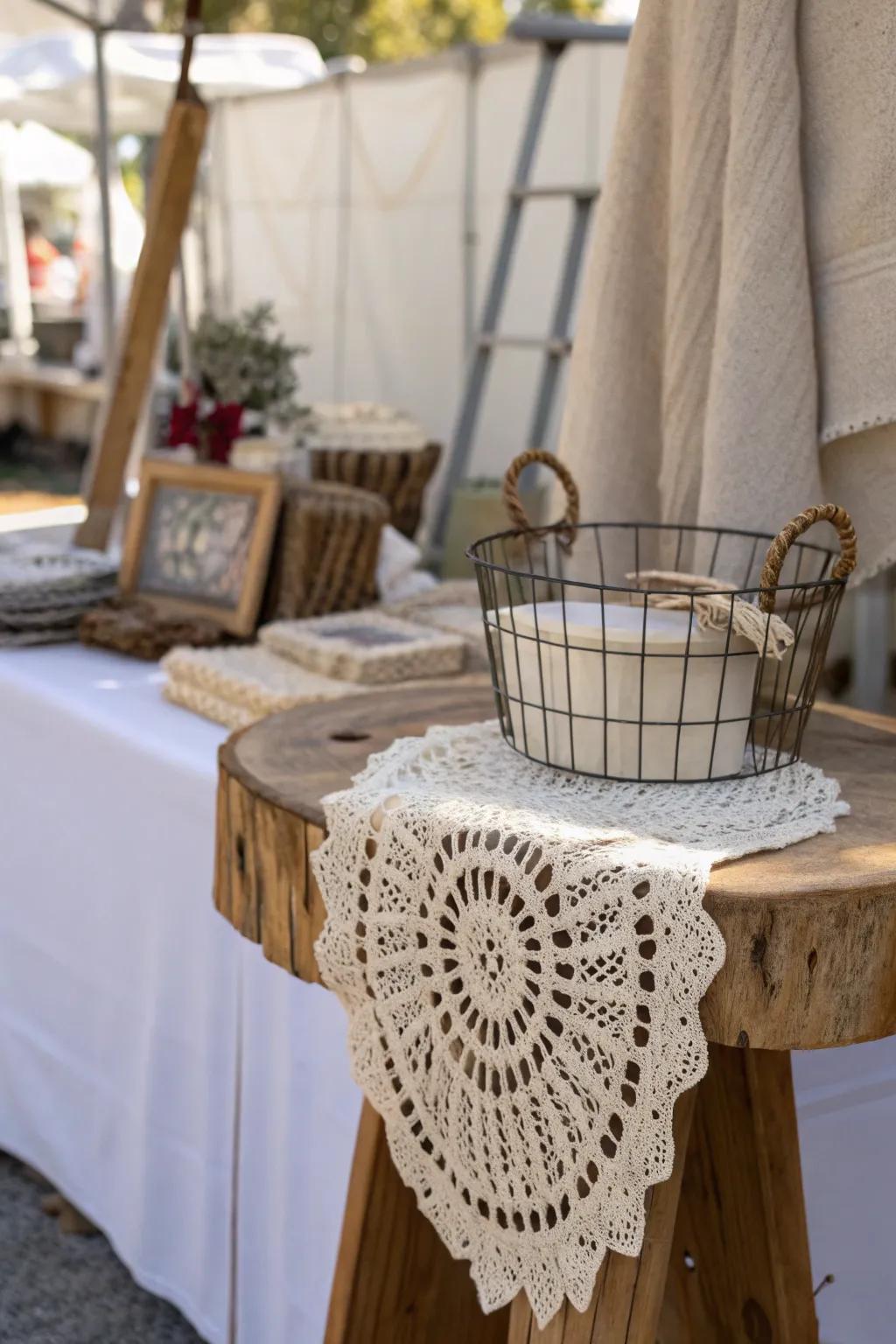 Embrace the art of crochet with a touch of rustic elegance.