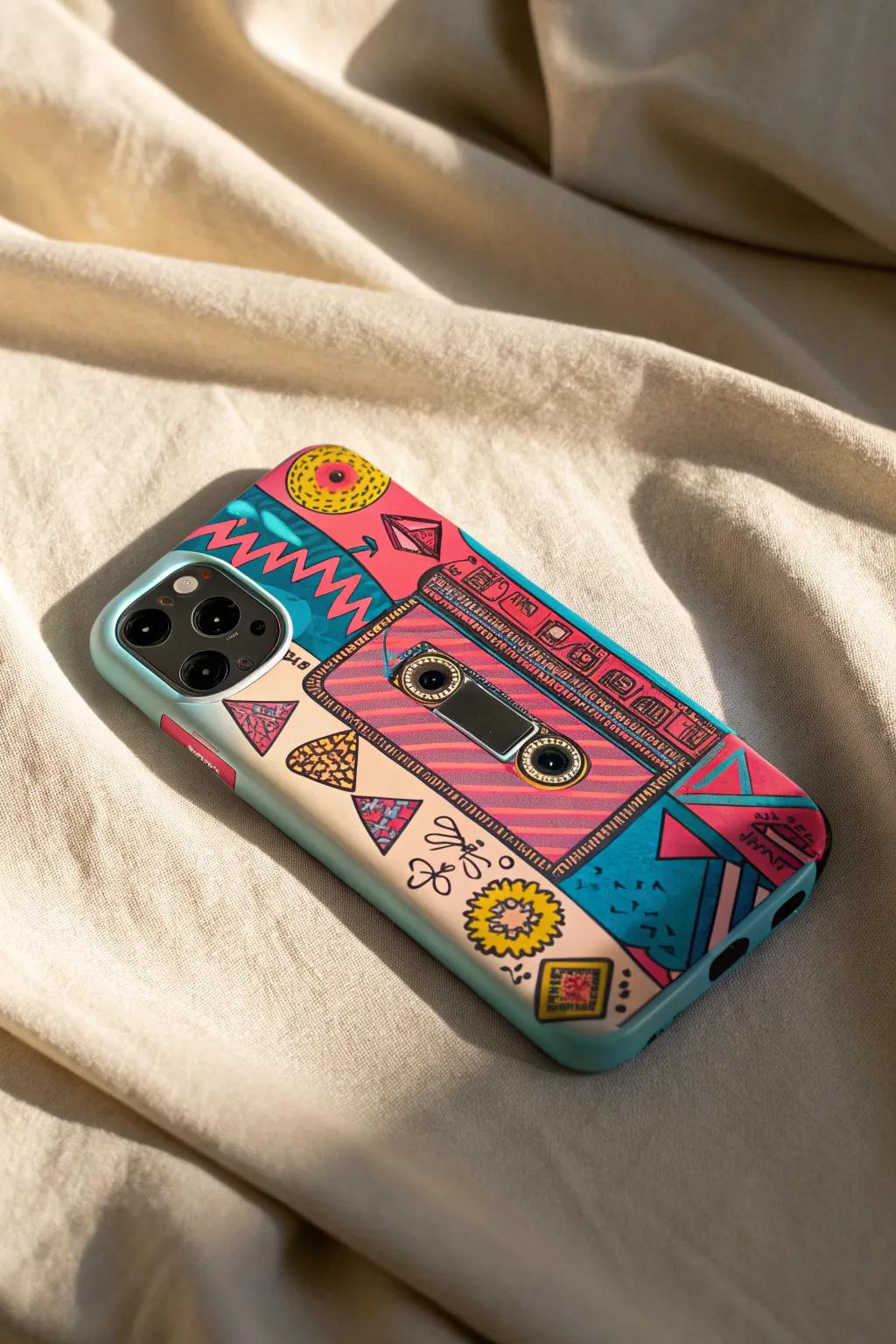 Nostalgia in your pocket: a retro 90s phone case that adds a pop of personality to your everyday style.
