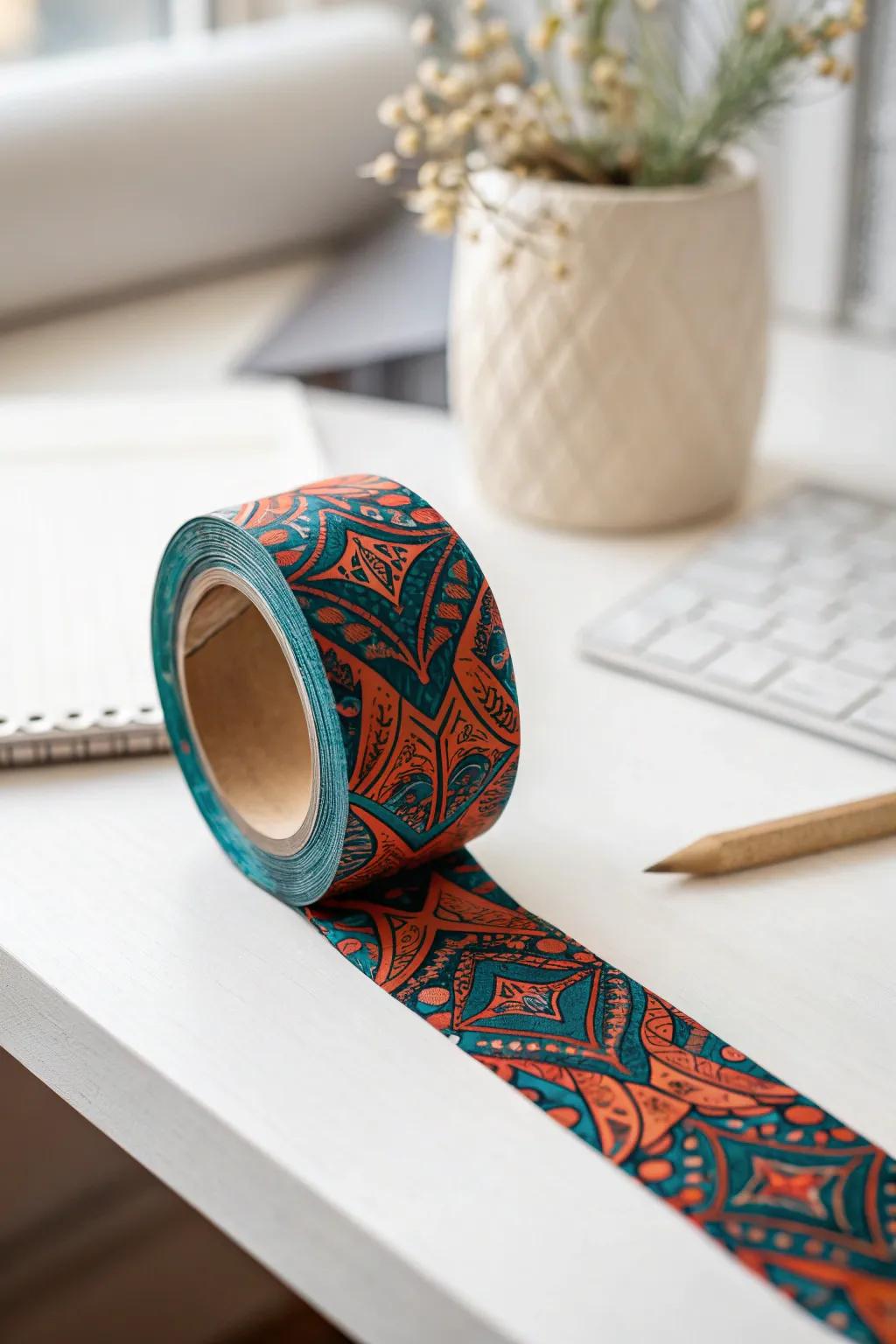 Transform your space with a touch of creativity using patterned duct tape—where style meets practicality.