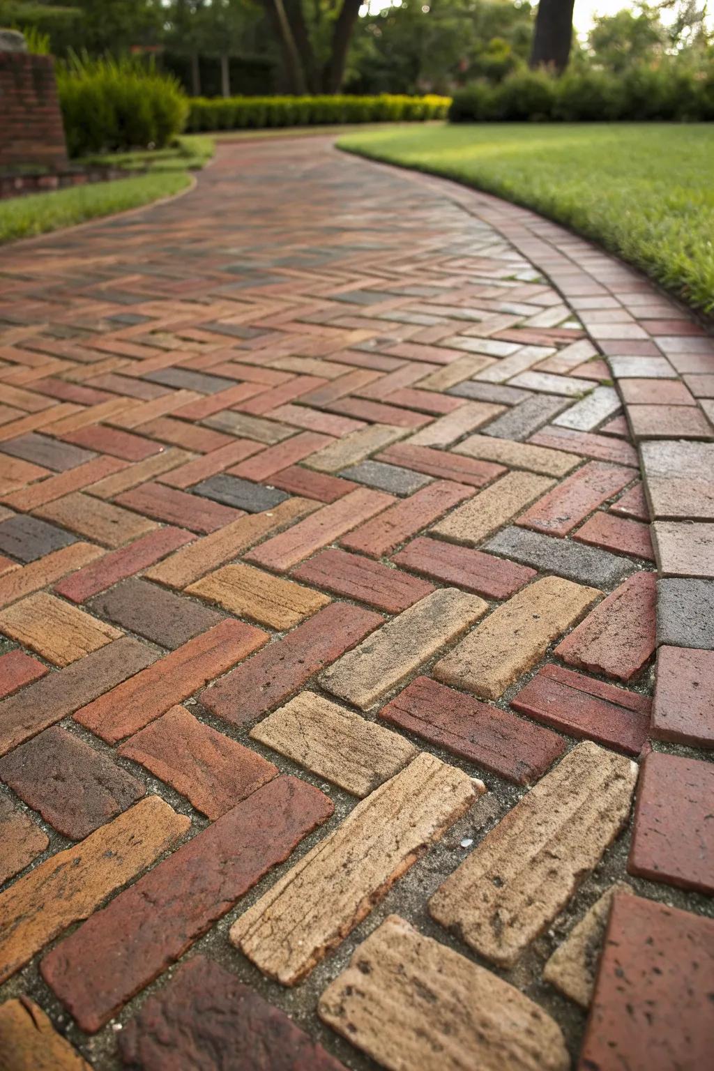 Elevate your home's curb appeal with a beautifully crafted brick driveway.