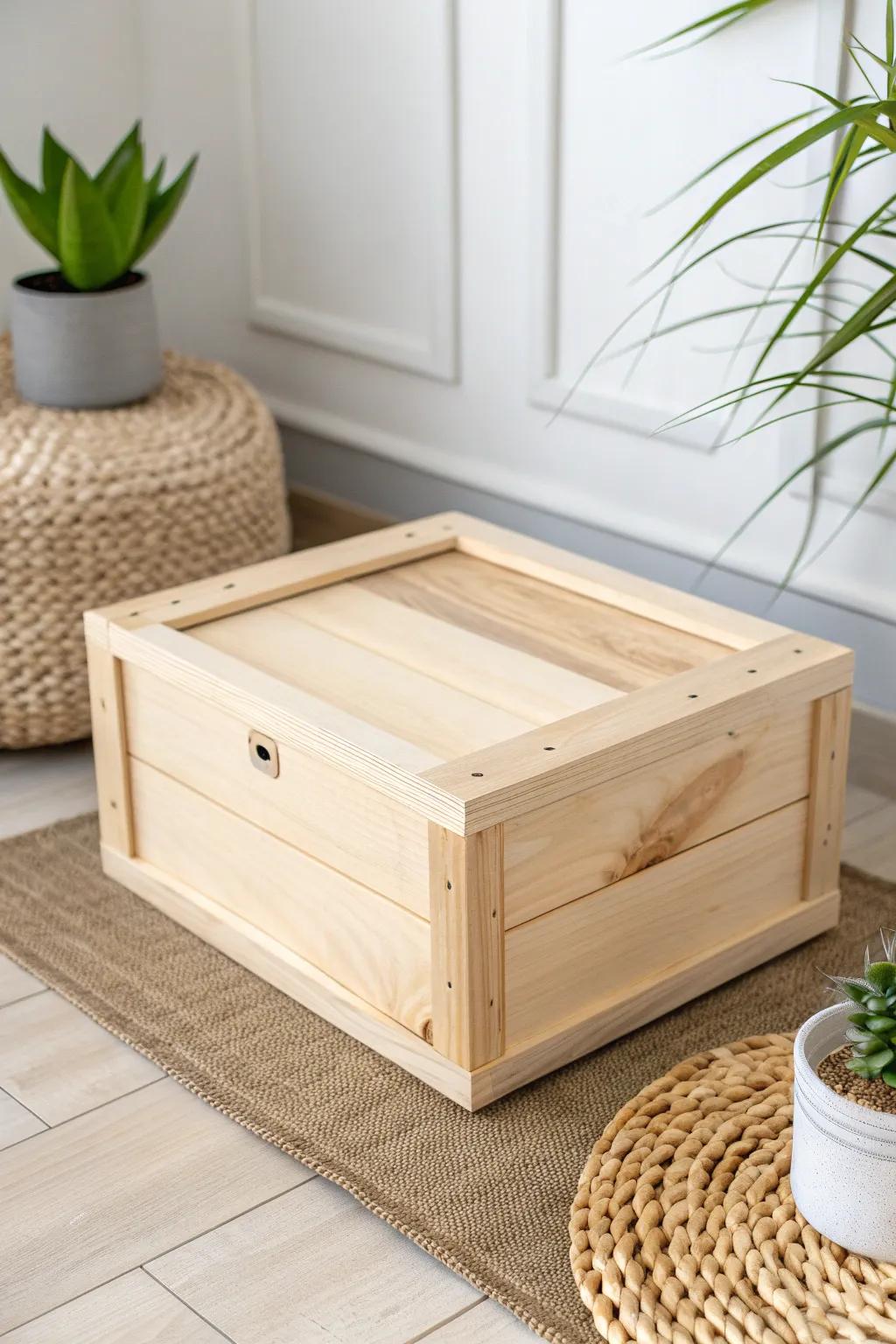 Crafted with care: A cozy night box for your tortoise's evening retreat.