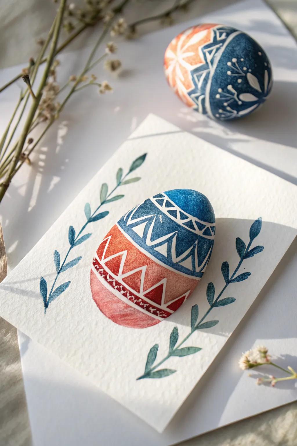 Discover the art of salt painting for a unique and textured Easter card design that's sure to captivate!