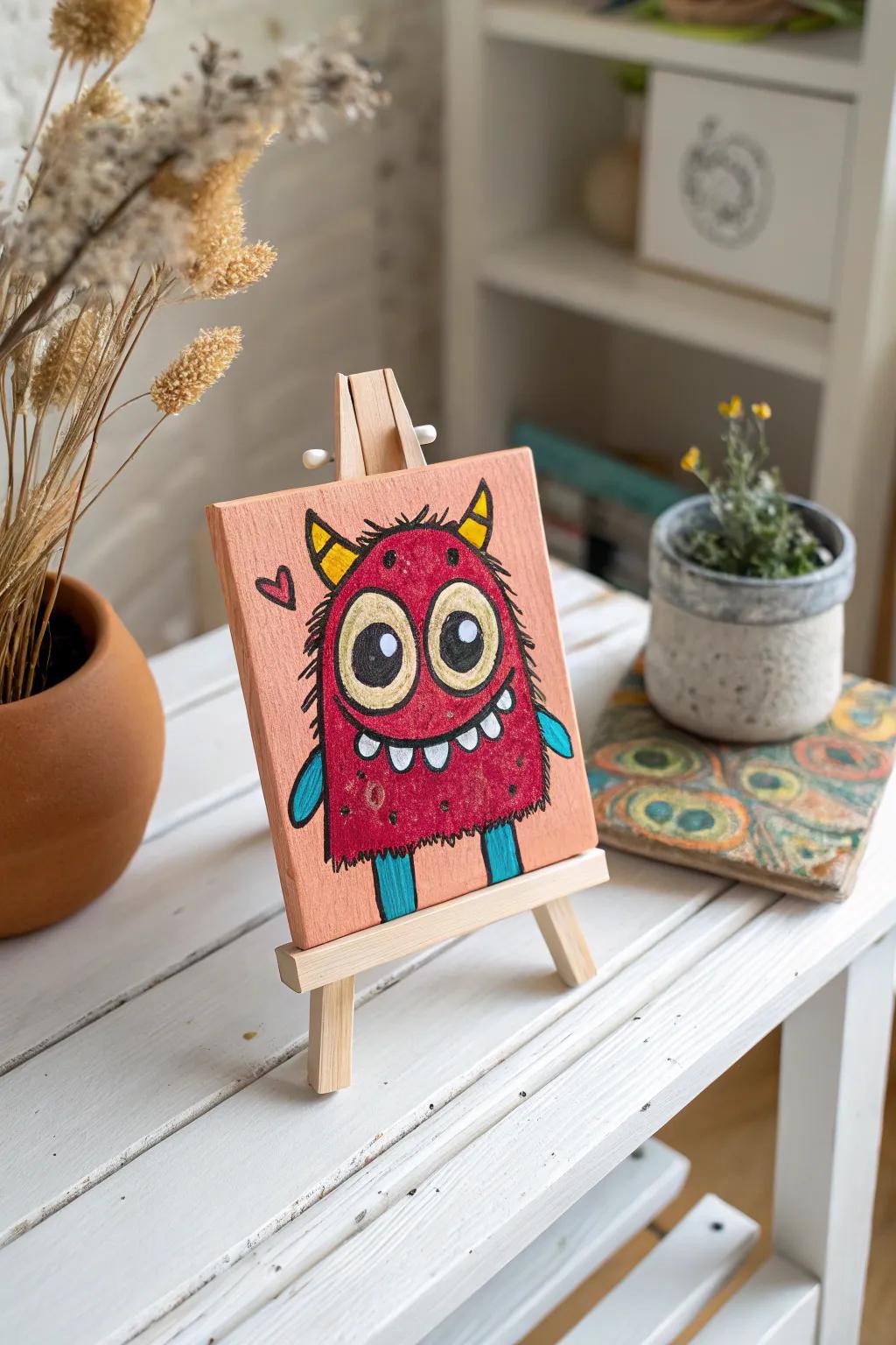 Unleash your child's imagination with playful, vibrant characters on canvas.