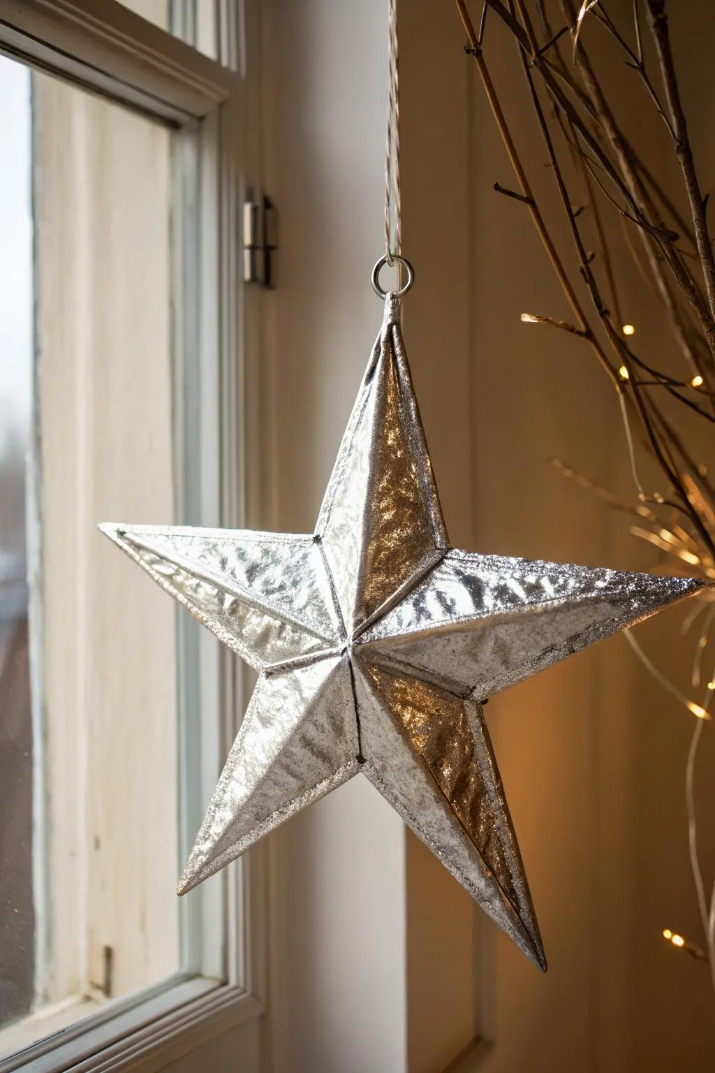 Shine bright with these simple yet stunning tin foil stars—perfect for little hands and holiday magic!