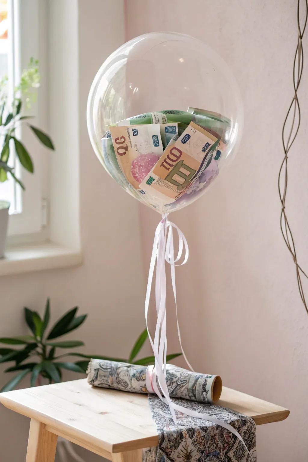 Add a festive twist to Eid with these delightful money balloons, bringing joy and surprise to the little ones!