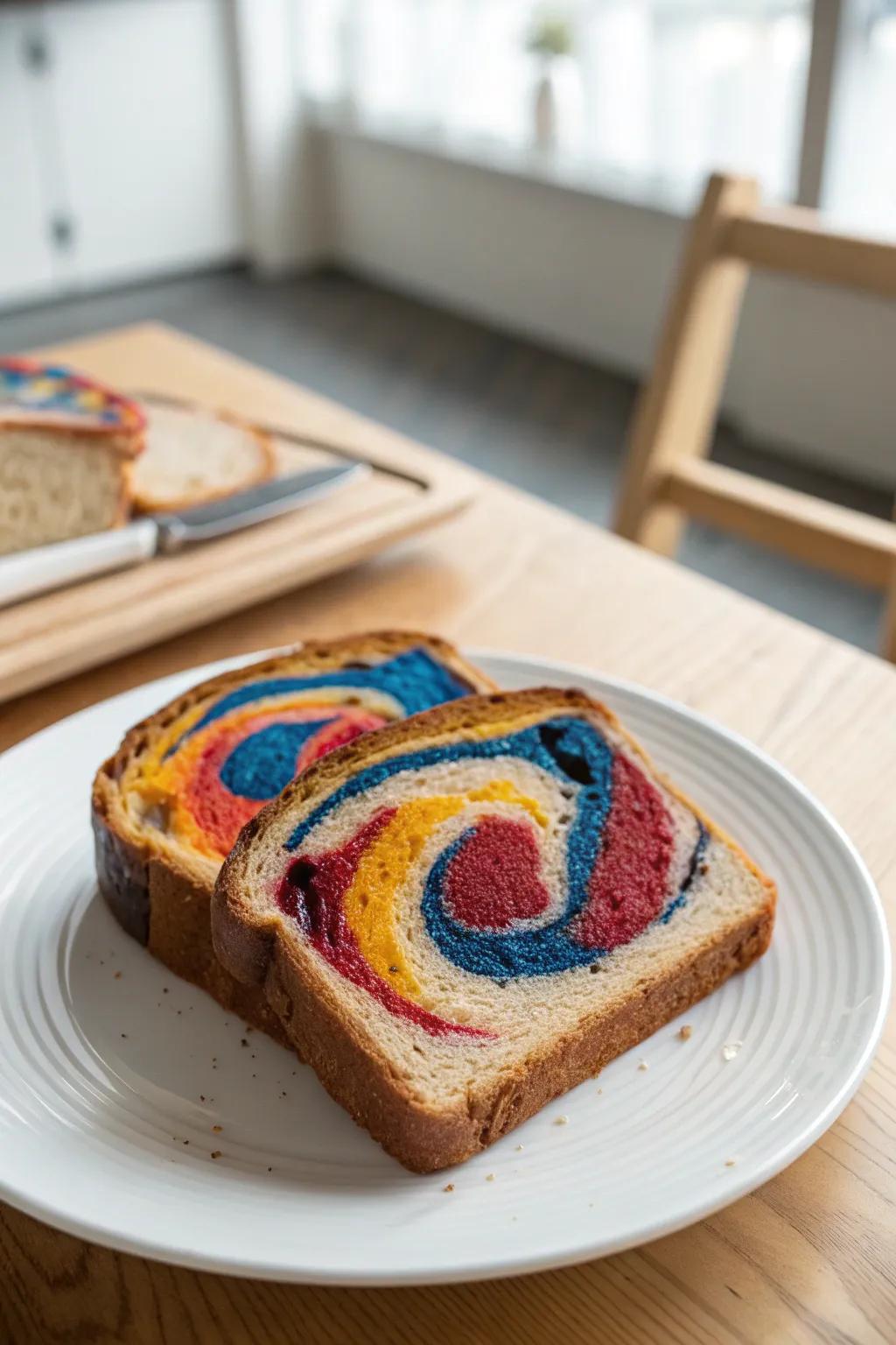 Transform your breakfast with painted toast art – a delightful fusion of creativity and taste!