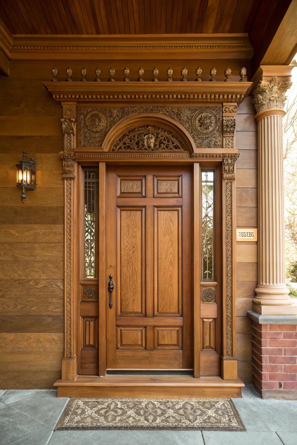 Elevate your entryway with refined trim details that exude sophistication and craftsmanship.