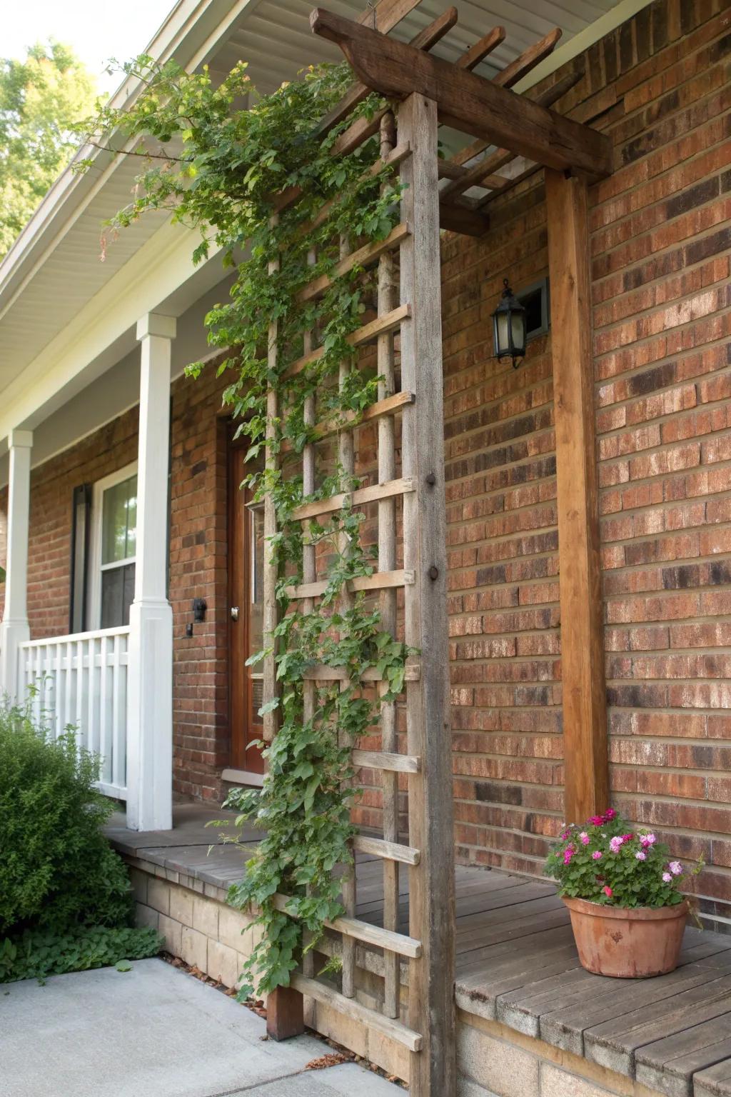 Elevate your porch with a vertical garden masterpiece.