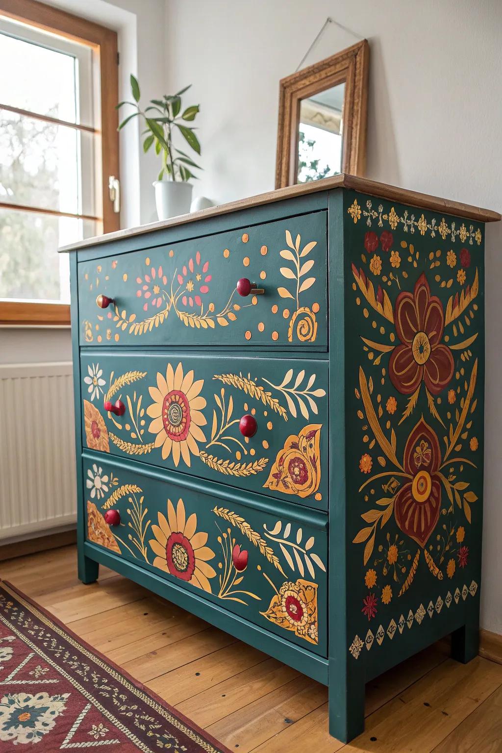 Elevate your space with stunning stenciled patterns that blend Scandinavian simplicity and boho flair! 🌿🎨✨