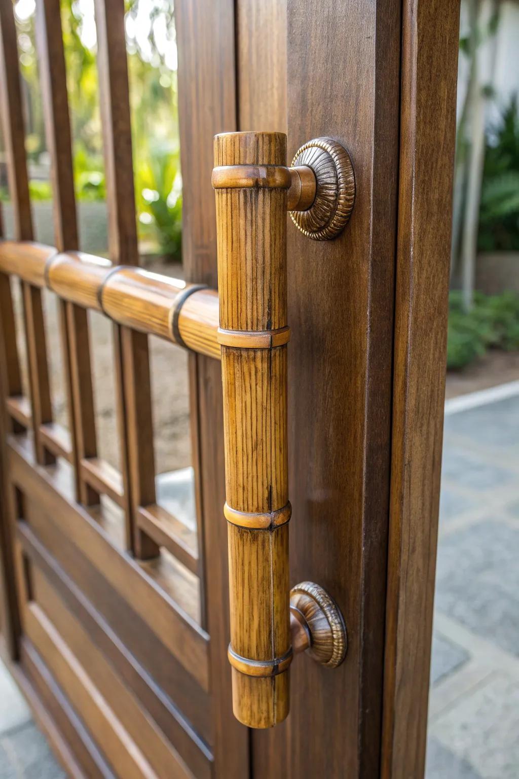 Elevate your entryway with the timeless elegance of eco-friendly bamboo pulls.