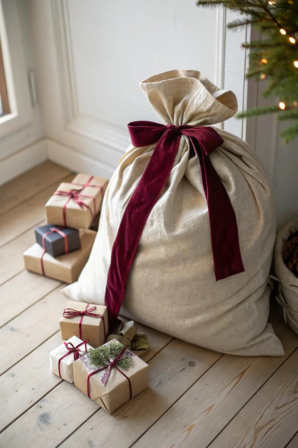 Unwrap the joy of surprises with a charming Pillowcase Santa Sack – a delightful blend of simplicity and elegance.
