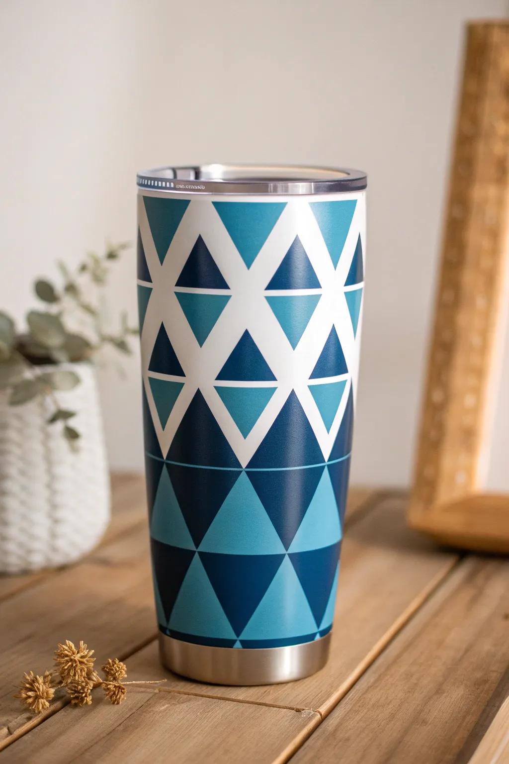 Elevate your drinkware with bold geometric elegance. Discover the beauty of Scandinavian minimalism with a Boho twist!