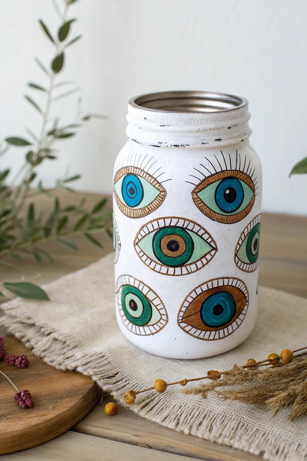Keep a watchful eye on your Halloween festivities with these strikingly crafted eyeball jars!