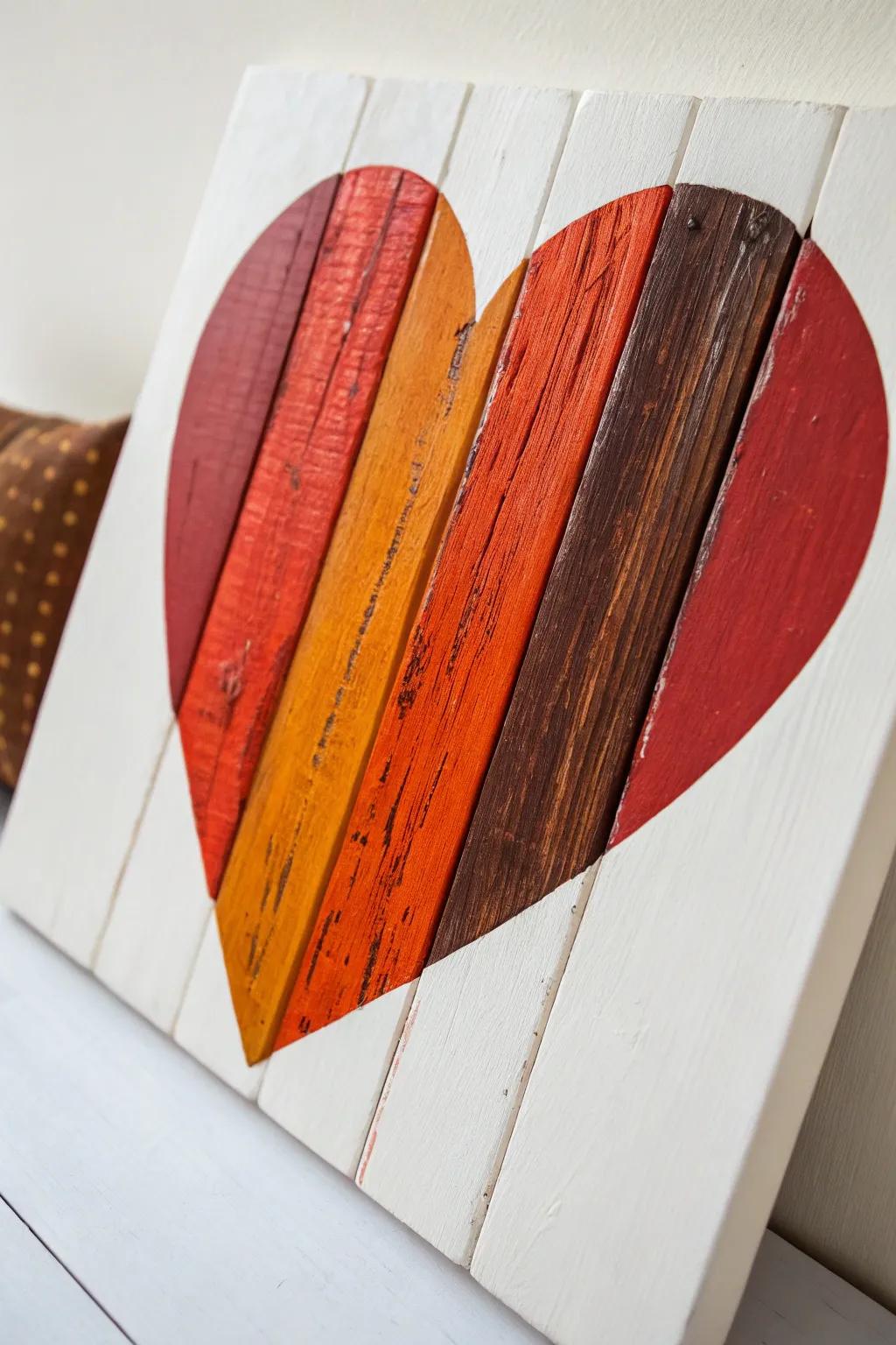 Swipe your way to heartful art with a rustic twist!