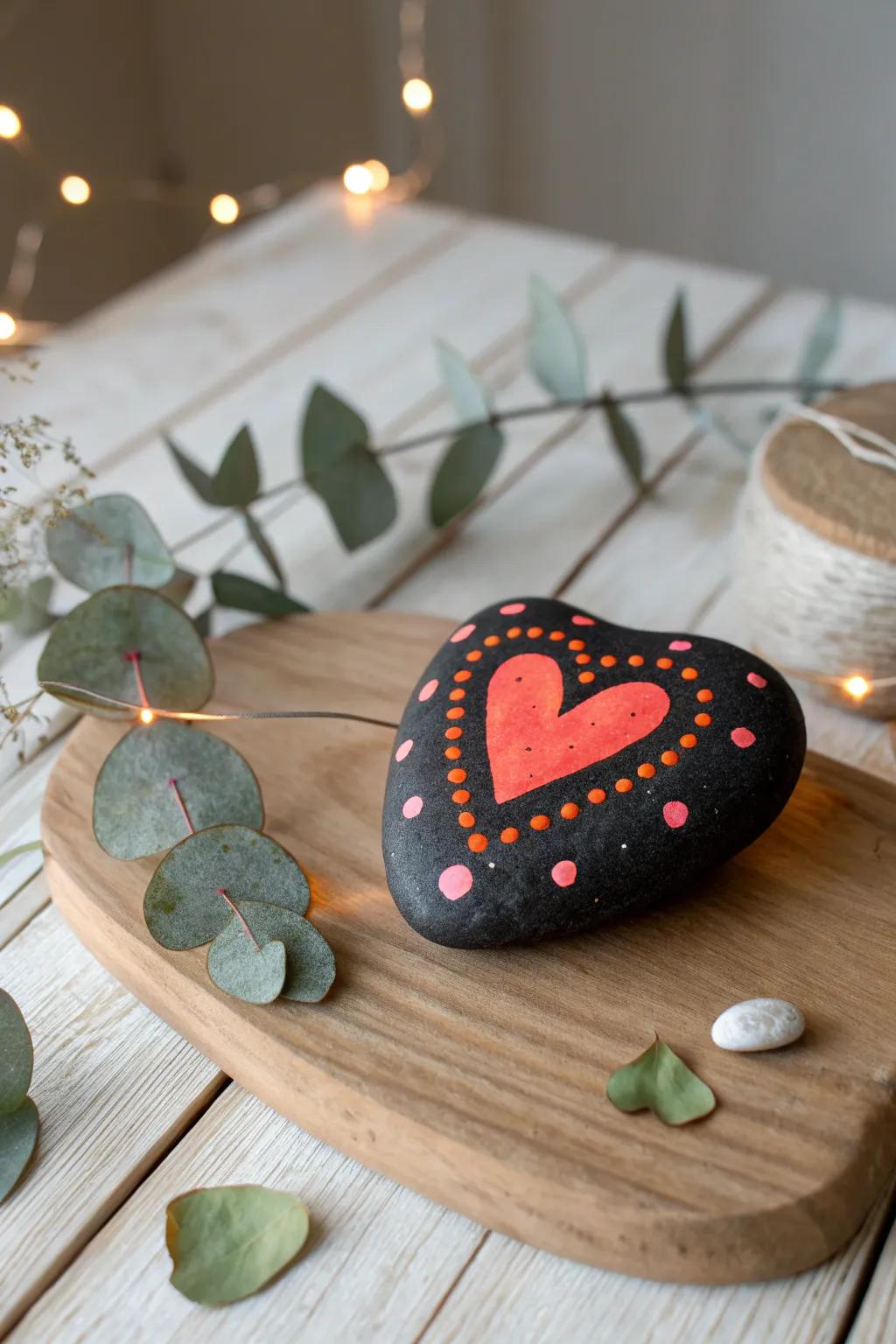 Illuminate your space with a touch of glowing artistry—heart rocks that light up the night!