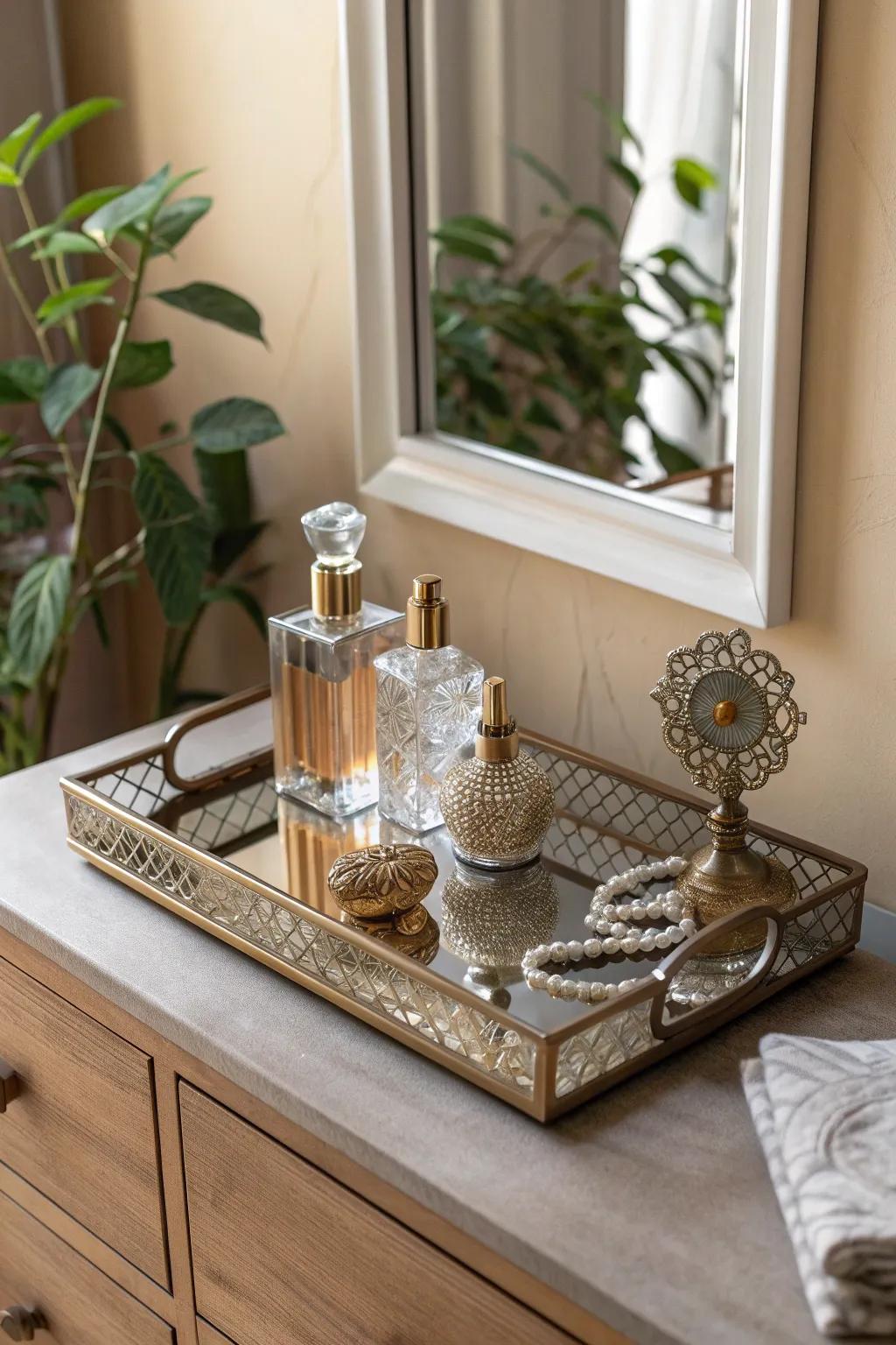 Elevate your vanity with a touch of elegance and organization.