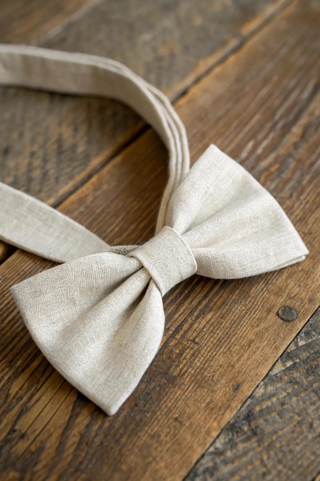 Effortless elegance: Discover the charm of the no-tie bow with a touch of minimalist beauty.