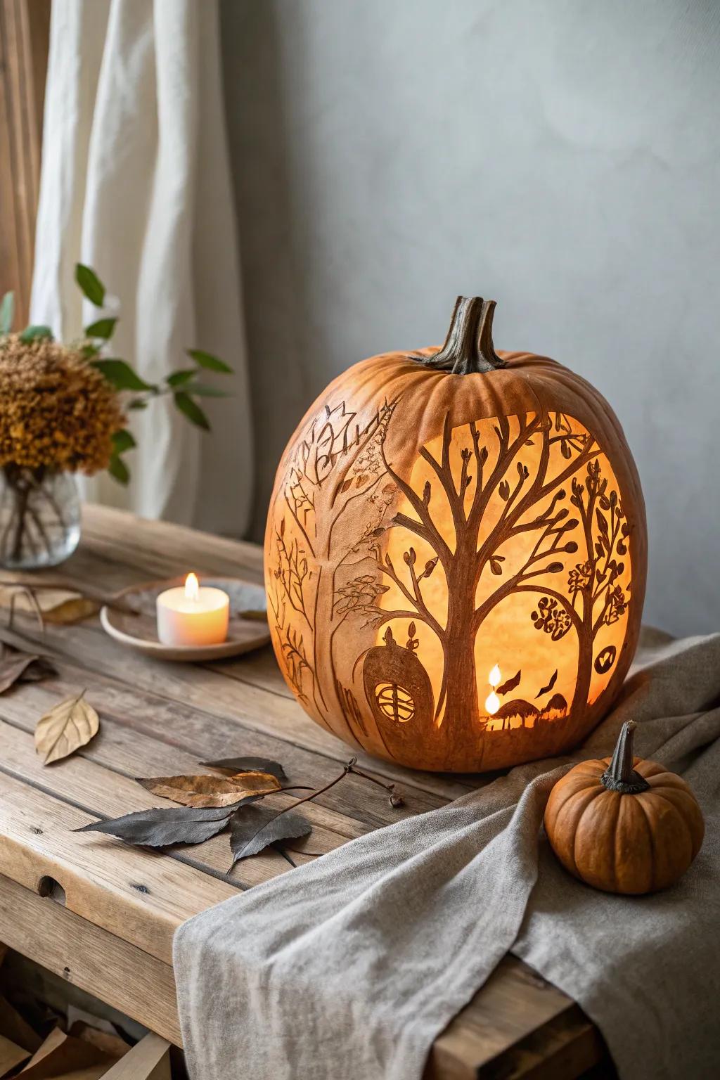 Embrace the essence of autumn with nature-inspired jack-o'-lantern artistry. 🎃🍂 #MinimalistBoho #AutumnVibes