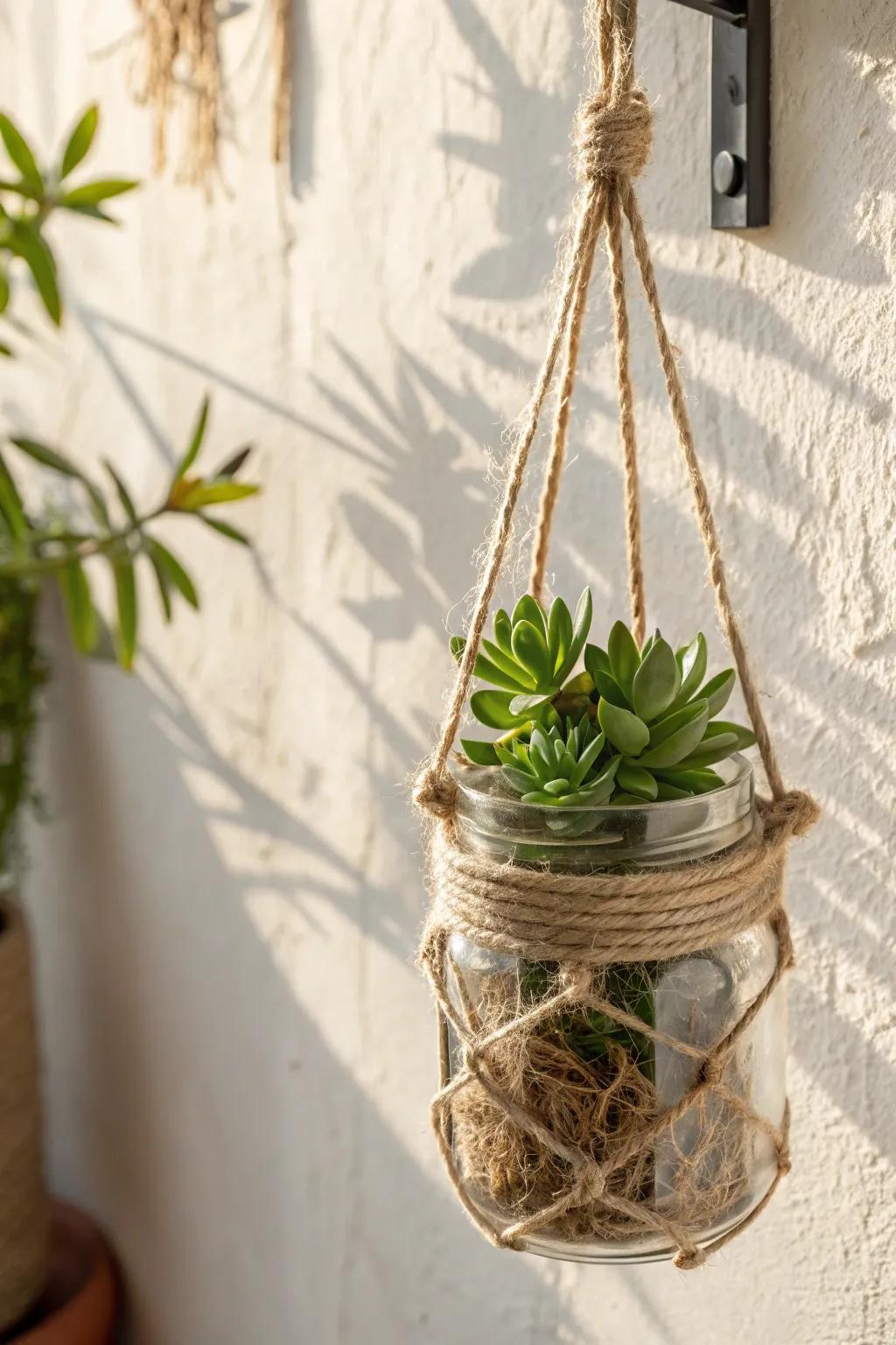 Transform Dad's desk with this charming DIY plant holder – a touch of nature crafted with love.