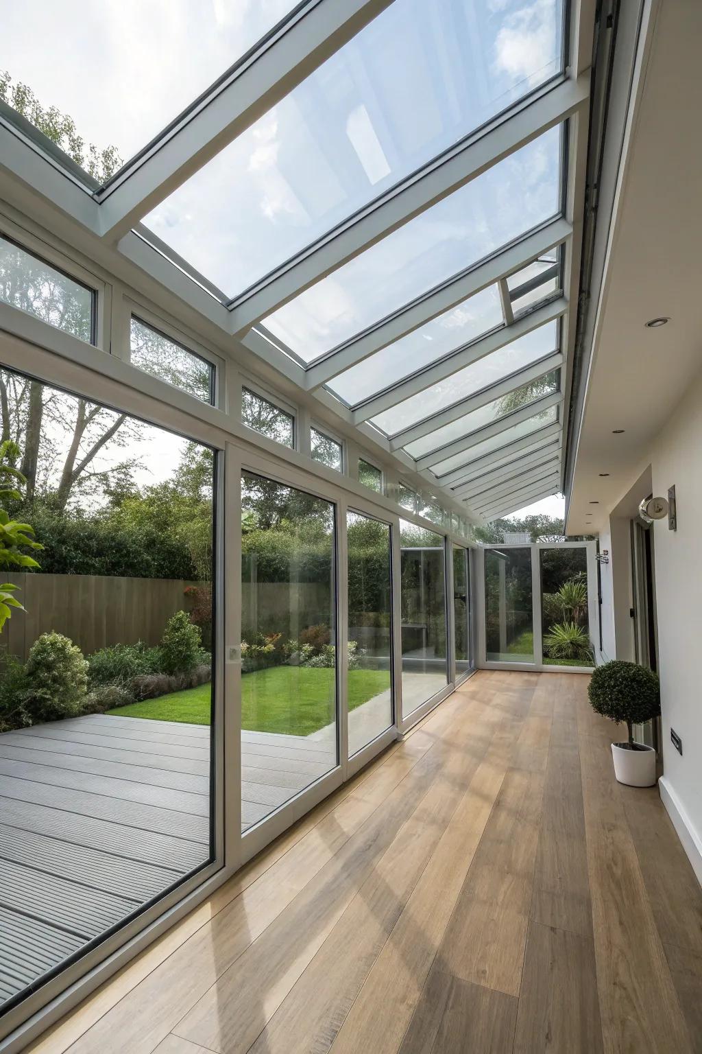 Elevate your space with a stunning glass roof extension—where craftsmanship meets modern elegance.